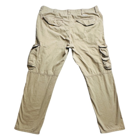 Wrangler Mens Regular Taper Cargo Pants Tan 38x30 Utility Outdoor Casual - Picture 1 of 16